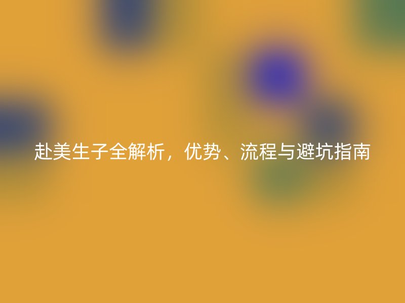 赴美生子全解析，优势、流程与避坑指南