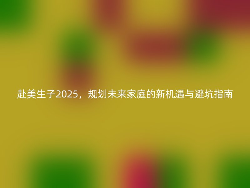 赴美生子2025，规划未来家庭的新机遇与避坑指南
