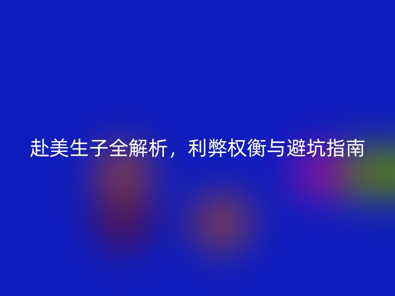 赴美生子全解析，利弊权衡与避坑指南
