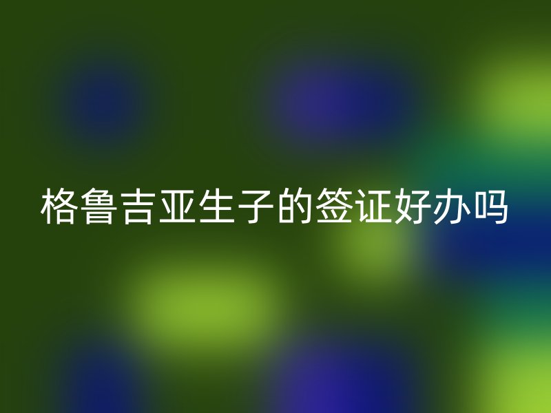 格鲁吉亚生子的签证好办吗