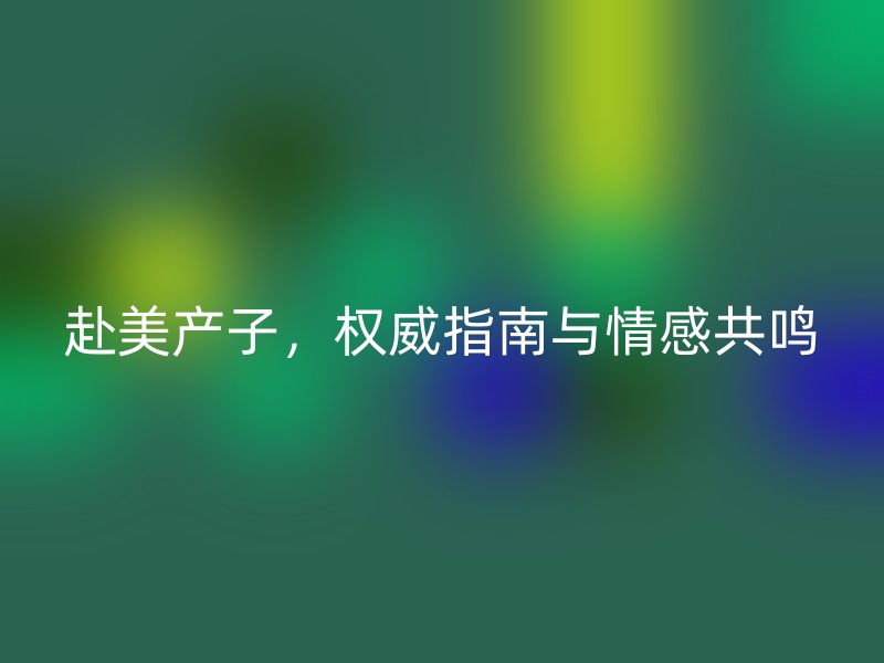 赴美产子,权威指南与情感共鸣