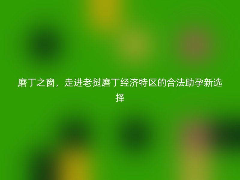 磨丁之窗,走进老挝磨丁经济特区的合法助孕新选择